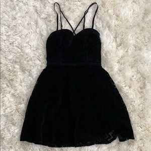 Hollister Velvet Fit and Flare Skater Dress